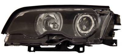 BMW 3 Series 2DR Anzo Projector Headlights - with Halo Black - 121013