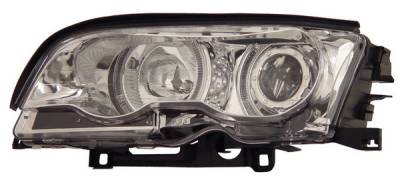 BMW 3 Series 2DR Anzo Projector Headlights - with Halo Chrome - 121014