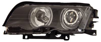 BMW 3 Series 4DR Anzo Projector Headlights - with Halo Black - 121015