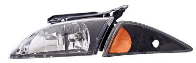 Chevrolet Cavalier Anzo Headlights - Crystal &Black with Corners - 121019