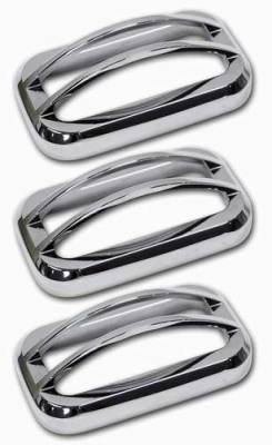 Pro-One Smooth Chrome Billet Upper Marker Light Covers with Cage - Set - H20040SC