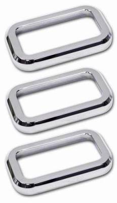 Pro-One Smooth Chrome Billet Upper Marker Light Covers No Cage - Set - H20041SC