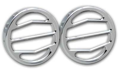 Pro-One Smooth Chrome Billet Driving Light Covers - Pair - H20043SC