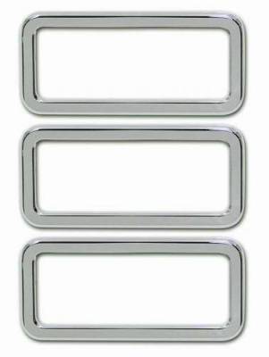 Pro-One Smooth Chrome Billet Logo Surrounds - Set - H30010SC