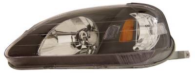 Honda Civic Anzo Headlights - Crystal & Black - 121070