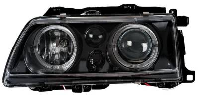 Honda Civic Anzo Projector Headlights - with Halo Black - 121073