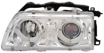 Honda Civic Anzo Projector Headlights - with Halo Chrome - 121076