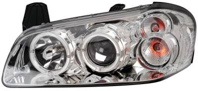 Nissan Maxima Anzo Projector Headlights - with Halo Chrome - 121112