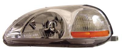 Honda Civic Anzo Headlights - Crystal & Chrome - 121161