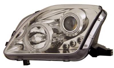 Honda Prelude Anzo Projector Headlights - with Halo - Chrome & Clear with Amber Reflectors - 121163