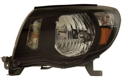 Toyota Tacoma Anzo Headlights - Black with Amber Reflectors - 121191