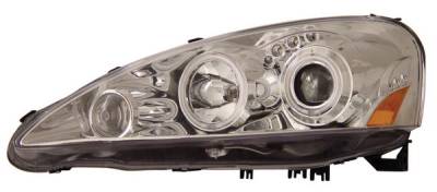 Acura RSX Anzo Projector Headlights - with Halo Chrome & Clear - 121196