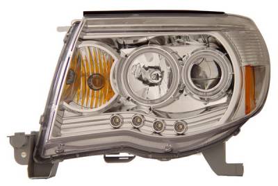 Toyota Tacoma Anzo Projector Headlights - Chrome & Clear with Halos - 121208