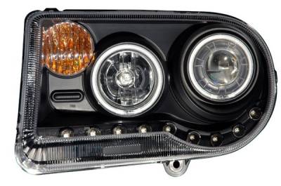 Chrysler 300 Anzo Projector Headlights - G2 Halo Black & Clear Amber- CCFL - 121251