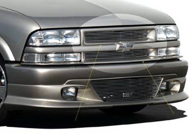 Chevrolet S10 Wings West Brushed Upper Billet Grille - 302012U