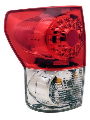 Toyota Tundra Anzo LED Taillights - Red & Clear - 311048