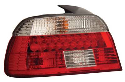 BMW 5 Series Anzo LED Taillights - Red & Clear - 321007