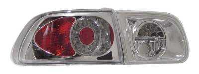 Honda Civic HB Anzo LED Taillights - Chrome - 321036