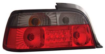 BMW 3 Series 2DR Anzo LED Taillights - Red & Smoke - 321124