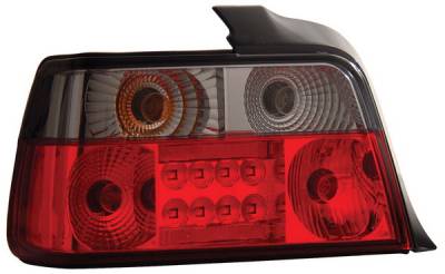 BMW 3 Series 4DR Anzo LED Taillights - Red & Smoke - 321125