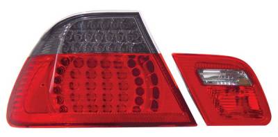 BMW 3 Series 2DR Anzo LED Taillights - Red & Smoke - 4PC - 321127