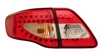 Toyota Corolla Anzo LED Taillights - Red & Clear - 4PC - 321171