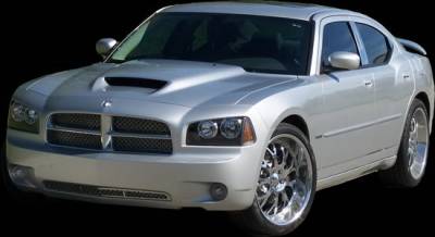 Dodge Charger APM Fiberglass Style 1 Power Hood Functional Hood with Factory Cold Air Intake System - Painted - 811260