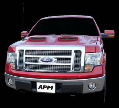 Ford F150 APM Fiberglass G-Force Power Functional Hood - Painted - 811480