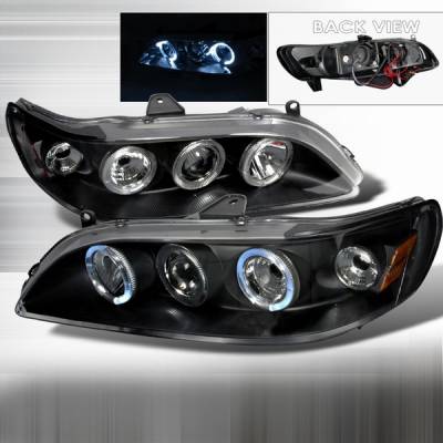 Honda Accord Custom Disco Black Halo Projector Headlights - 2LHP-ACD98JM-YD