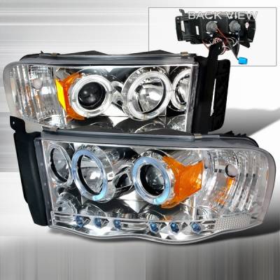 Dodge Ram Custom Disco Chrome Projector Headlights - 2LHP-RAM02-YD