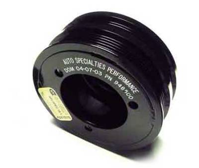 Auto Specialties Harmonic Balancer Pulley with 25 Percent Reduction - Full Charge 900 RPM - Nitride - 948500