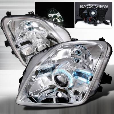 Honda Prelude Custom Disco Chrome CCFL Halo Projector Headlights - 3LHP-PL97-ABM