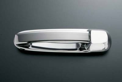 All Sales Chrome Billet Door Handle Replacements - Rear Door Left and Right Sides without Lock - 402C