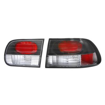 Honda Civic HB APC Euro Taillights with Black Housing - 404151TLB