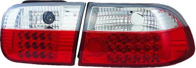 Honda Civic HB APC LED Taillights with Red & Clear Lens - 406230TLR