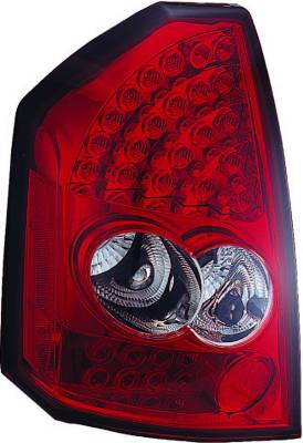 Chrysler 300 APC LED Taillights with Red & Clear Lens - 406815TLR