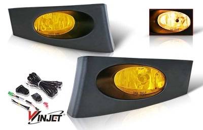 Honda Fit WinJet OEM Fog Light - Yellow - Wiring Kit Included - WJ30-0106-12