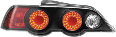 Acura RSX APC Diamond Cut Taillights with Black Housing - 407527TLB