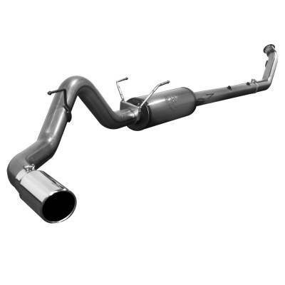 Dodge Ram aFe Large Bore HD Turbo-Back Exhaust System Aluminum - with Muffler - 49-12009