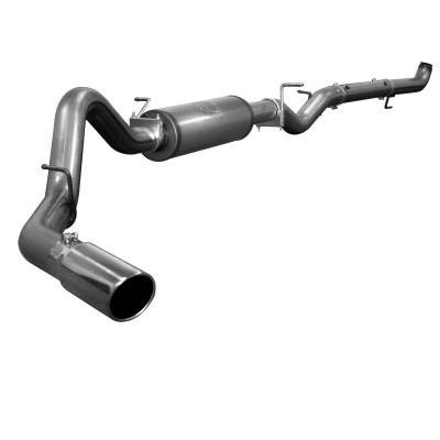 GMC Sierra aFe Large Bore HD Turbo-Back Exhaust System Aluminum with Muffler - 49-14017