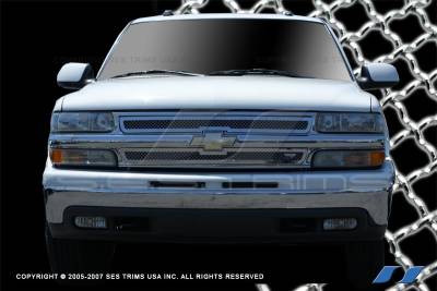 Chevrolet Silverado SES Trim Chrome Plated Stainless Steel Mesh Grille - MG117