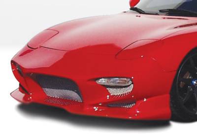 Mazda RX-7 VIS Racing Aggressor Front Bumper Cover - Fiberglass - 490143