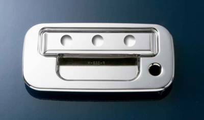 All Sales Polished Billet Tailgate Handle Assembly with Dimpled Handle - 523D