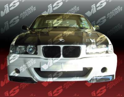 BMW 3 Series VIS Racing Front Lip with CSL Style Conversion Bumper Carbon Fiber Lip - 92BME362DCSL-011C