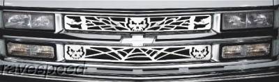 SKULL Front Grille - Chrome