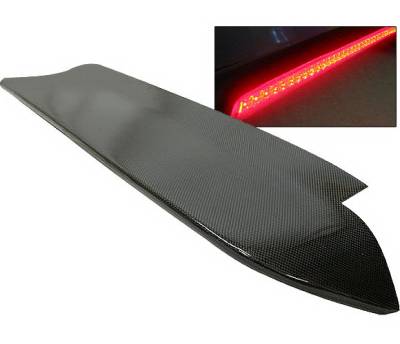 Honda Civic HB 4 Car Option Carbon Fiber Roof Spoiler with LED - ASC-SPHC92-LED