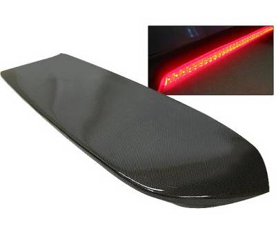 Honda Civic HB 4 Car Option Carbon Fiber Roof Spoiler with LED - ASC-SPHC96-LED