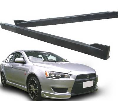 Mitsubishi Lancer 4 Car Option Polyurethane Side Skirts - BLS-ML08T-PU