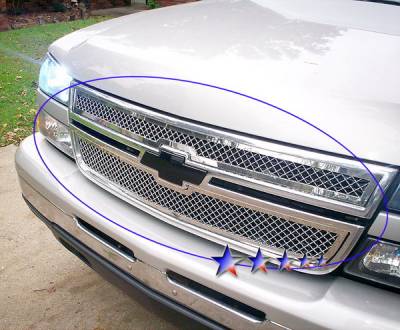 Chevrolet Silverado APS Wire Mesh Grille - Upper - Stainless Steel - C75306T