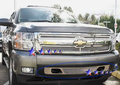 Chevrolet Silverado APS Wire Mesh Grille - Bumper - Stainless Steel - C75767T